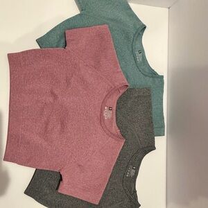Women’s multi color crop workout tops